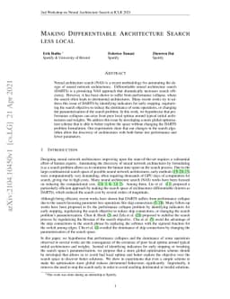 Making Differentiable Architecture Search less local