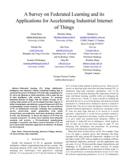 A Survey on Federated Learning and its Applications for Accelerating
  Industrial Internet of Things
