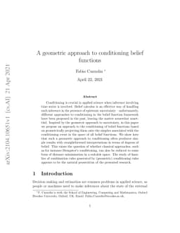 A geometric approach to conditioning belief functions