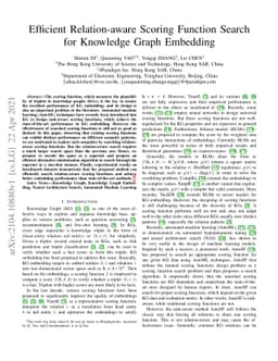 Efficient Relation-aware Scoring Function Search for Knowledge Graph
  Embedding