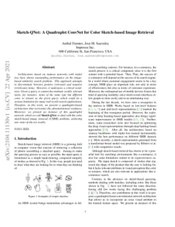 Sketch-QNet: A Quadruplet ConvNet for Color Sketch-based Image Retrieval