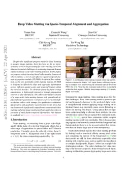 Deep Video Matting via Spatio-Temporal Alignment and Aggregation