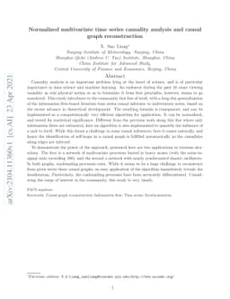 Normalized multivariate time series causality analysis and causal graph
  reconstruction