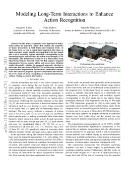 Modeling long-term interactions to enhance action recognition