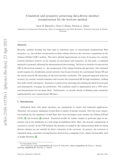 Consistent and symmetry preserving data-driven interface reconstruction
  for the level-set method