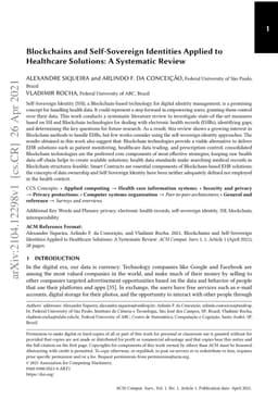 Blockchains and Self-Sovereign Identities Applied to Healthcare
  Solutions: A Systematic Review