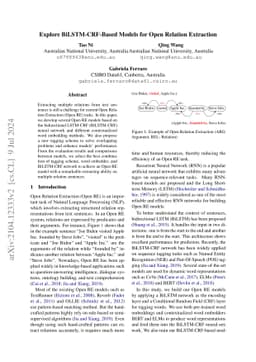 Explore BiLSTM-CRF-Based Models for Open Relation Extraction