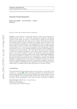 Towards Visual Semantics