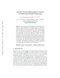 Particle Swarms Reformulated towards a Unified and Flexible Framework