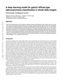 A deep learning model for gastric diffuse-type adenocarcinoma
  classification in whole slide images