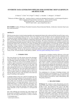 Synthetic 3D Data Generation Pipeline for Geometric Deep Learning in
  Architecture