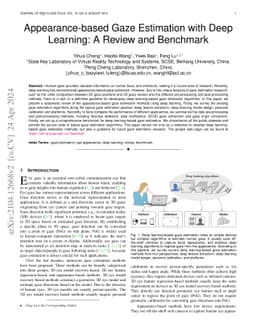Appearance-based Gaze Estimation With Deep Learning: A Review and
  Benchmark
