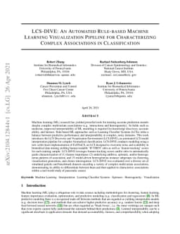 LCS-DIVE: An Automated Rule-based Machine Learning Visualization
  Pipeline for Characterizing Complex Associations in Classification