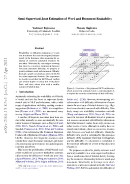 Semi-Supervised Joint Estimation of Word and Document Readability