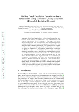 Finding Good Proofs for Description Logic Entailments Using Recursive
  Quality Measures (Extended Technical Report)