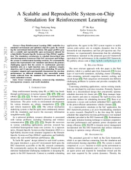 A Scalable and Reproducible System-on-Chip Simulation for Reinforcement
  Learning