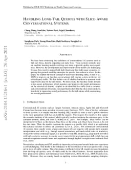 Handling Long-Tail Queries with Slice-Aware Conversational Systems