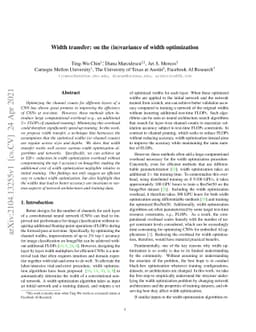 Width Transfer: On the (In)variance of Width Optimization