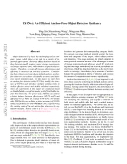 PAFNet: An Efficient Anchor-Free Object Detector Guidance
