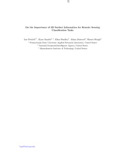 On the Importance of 3D Surface Information for Remote Sensing
  Classification Tasks