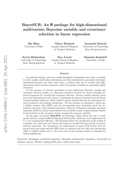 BayesSUR: An R package for high-dimensional multivariate Bayesian
  variable and covariance selection in linear regression