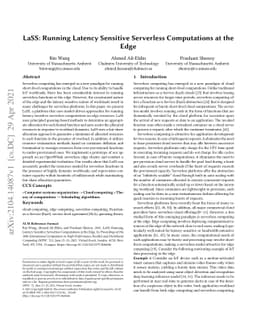 LaSS: Running Latency Sensitive Serverless Computations at the Edge
