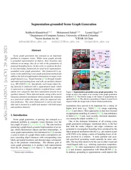 Segmentation-grounded Scene Graph Generation