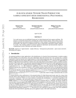 A block-sparse Tensor Train Format for sample-efficient high-dimensional
  Polynomial Regression