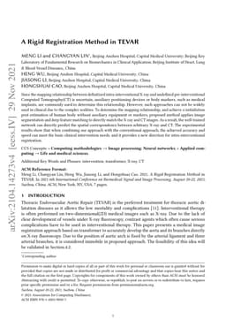 A Rigid Registration Method in TEVAR