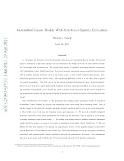 Generalized Linear Models with Structured Sparsity Estimators