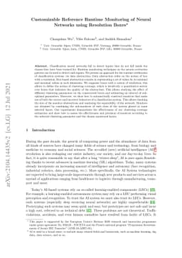 Customizable Reference Runtime Monitoring of Neural Networks using
  Resolution Boxes