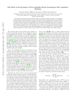 Soft Mode in the Dynamics of Over-realizable On-line Learning for Soft
  Committee Machines