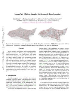 MongeNet: Efficient Sampler for Geometric Deep Learning