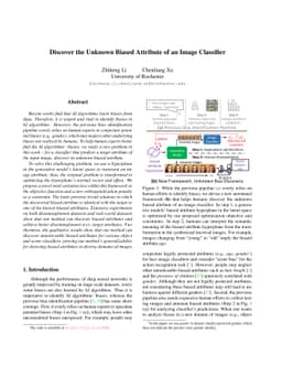 Discover the Unknown Biased Attribute of an Image Classifier