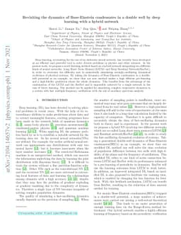Revisiting the dynamics of Bose-Einstein condensates in a double well by
  deep learning with a hybrid network