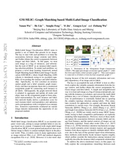 GM-MLIC: Graph Matching based Multi-Label Image Classification