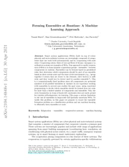 Forming Ensembles at Runtime: A Machine Learning Approach