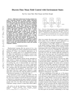 Discrete-Time Mean Field Control with Environment States