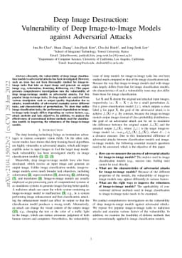 Deep Image Destruction: Vulnerability of Deep Image-to-Image Models
  against Adversarial Attacks