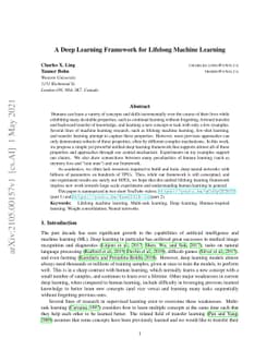 A Deep Learning Framework for Lifelong Machine Learning