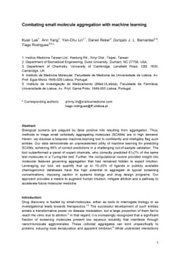 Combating small molecule aggregation with machine learning