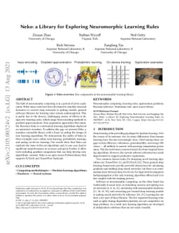 Neko: a Library for Exploring Neuromorphic Learning Rules