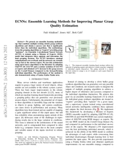 ECNNs: Ensemble Learning Methods for Improving Planar Grasp Quality
  Estimation