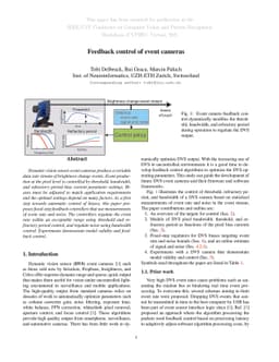 Feedback control of event cameras