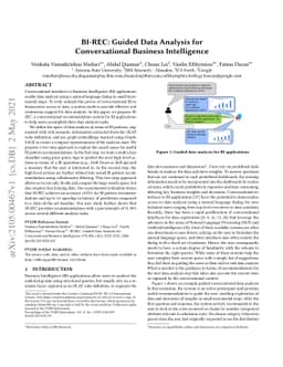 BI-REC: Guided Data Analysis for Conversational Business Intelligence