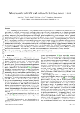 Sphynx: a parallel multi-GPU graph partitioner for distributed-memory
  systems