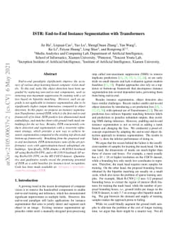 ISTR: End-to-End Instance Segmentation with Transformers