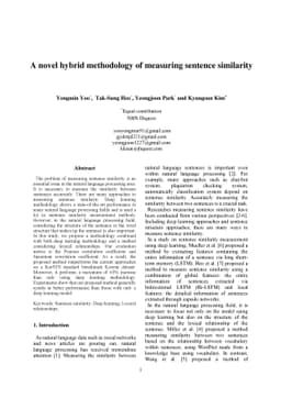 A novel hybrid methodology of measuring sentence similarity