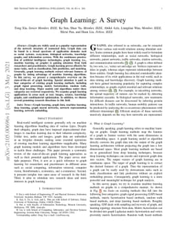 Graph Learning: A Survey