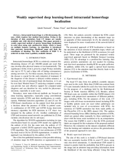 Weakly supervised deep learning-based intracranial hemorrhage
  localization